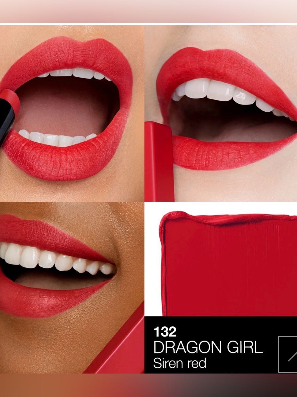 NARS Powermatte Lip Pigment in Dragon Girl, NIB, Siren Red Lipstick